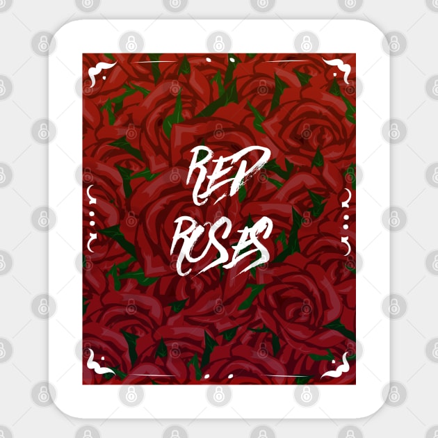 Red Roses Sticker by LumiereArt